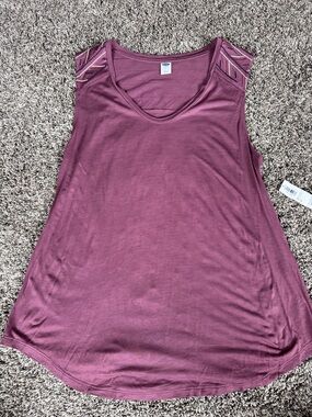 Old Navy Mauve Sleeveless Tank with Beaded Shoulder Detail